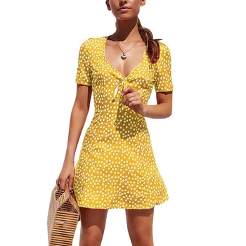 New Women Summer Casual Short Sleeve Floral Boho Dress Party Evening Beach V neck Dress Fashion Sexy Mini Dresses
New Women Summer Casual Short Sleeve Floral Boho Dress Party Evening Beach V neck Dress Fashion Sexy Mini Dresses