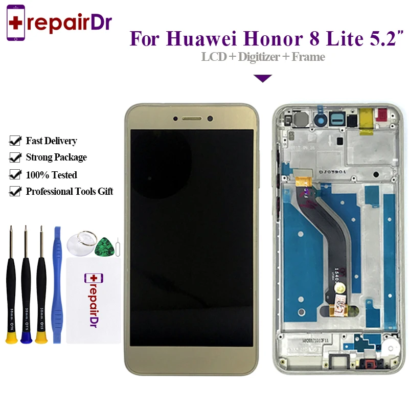 Tested For Huawei Honor 8 Lite LCD Display Touch Screen Digitizer Assembly PPRA TL10 LX1 LX3 For Honor 8 Lite LCD With Frame
Tested For Huawei Honor 8 Lite LCD Display Touch Screen Digitizer Assembly PPRA TL10 LX1 LX3 For Honor 8 Lite LCD With Frame