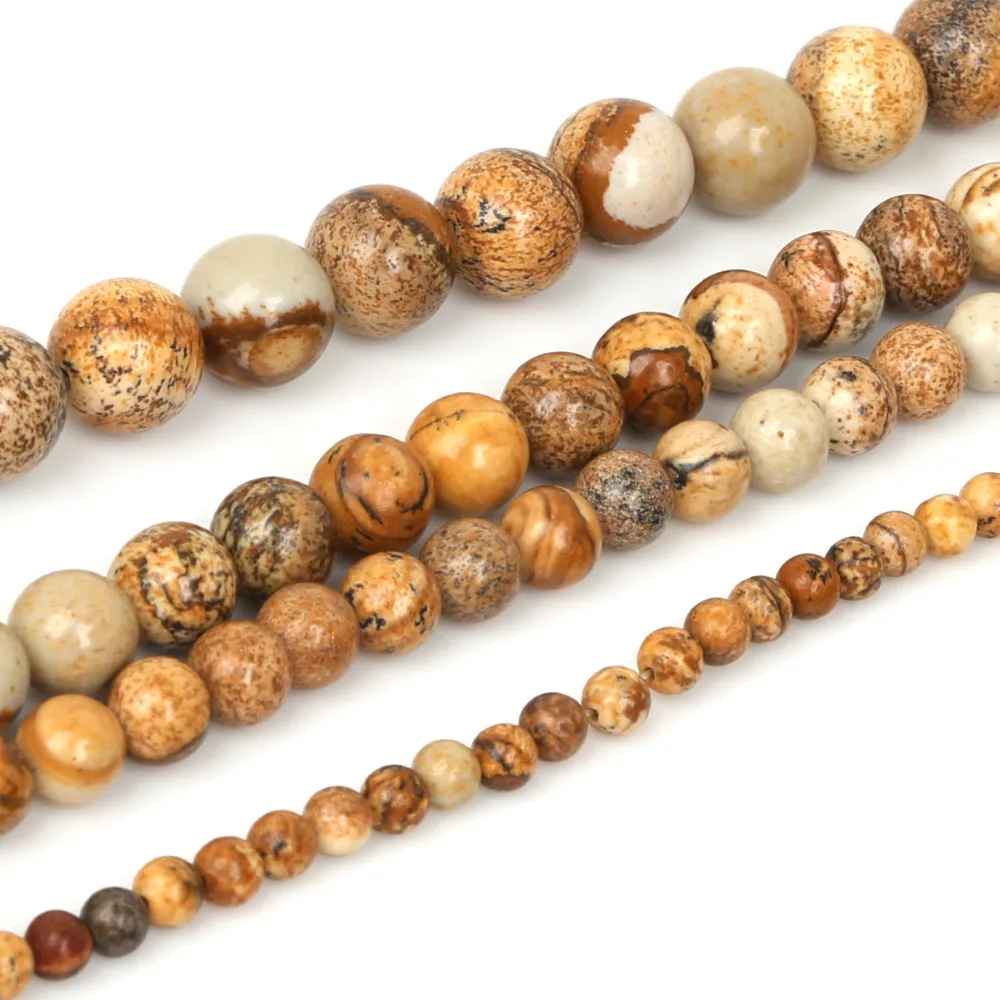 Natural Stone Beads Picture Jaspers Beads 4mm 6mm 8mm 10mm Round Loose Beads For Jewelry Making DIY Necklace Bracelet
Natural Stone Beads Picture Jaspers Beads 4mm 6mm 8mm 10mm Round Loose Beads For Jewelry Making DIY Necklace Bracelet