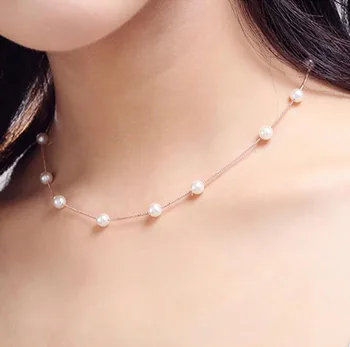 Women Jewellery 925 Silver Box Chain 6MM White Pearls Necklace Bridal Jewelry Necklace Female White Wedding Gift Collares NZ170
Women Jewellery 925 Silver Box Chain 6MM White Pearls Necklace Bridal Jewelry Necklace Female White Wedding Gift Collares NZ170