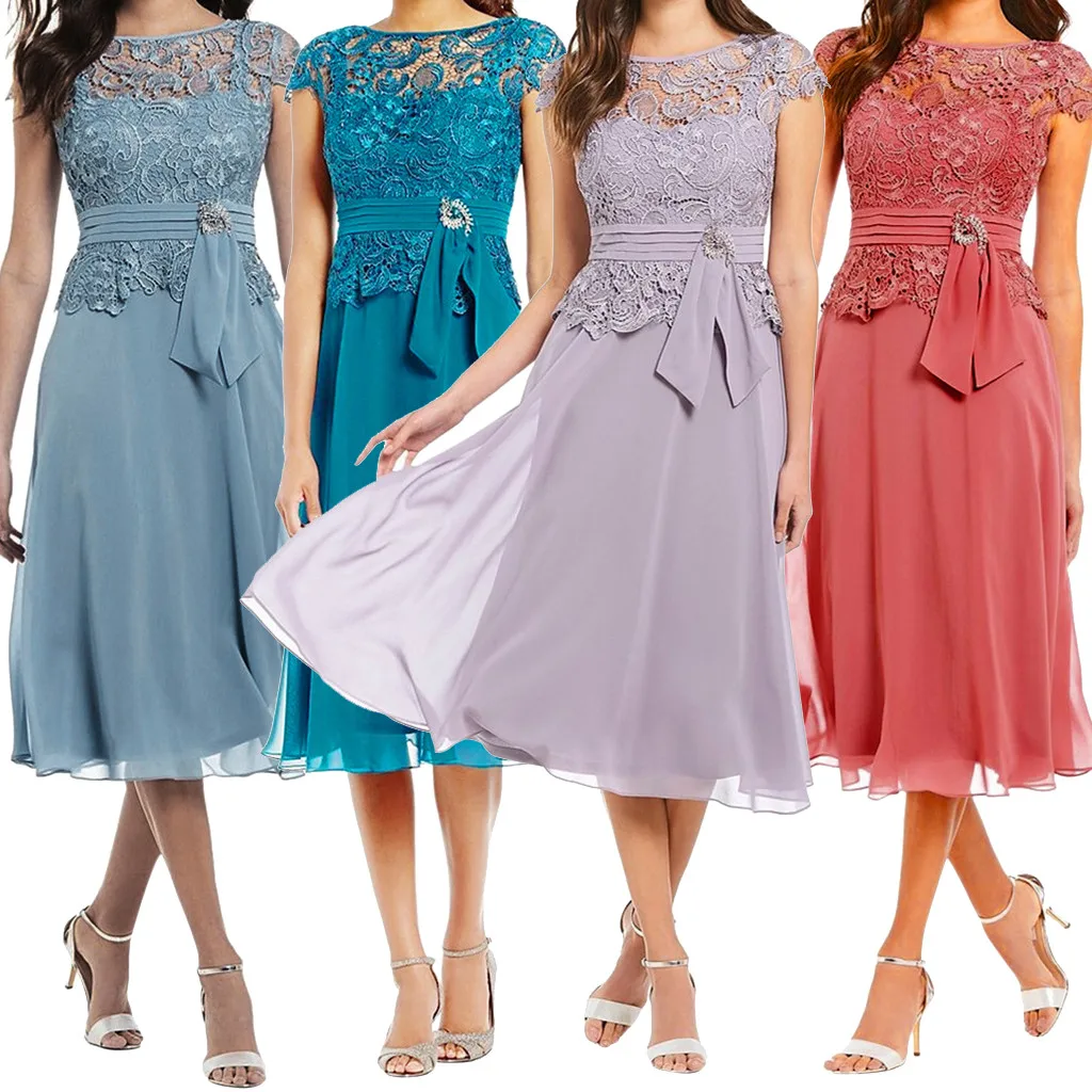2019 Solid Color Elegant Dress ropa mujer Women's Summer Sexy Floral Formal Lace Vintage Short Sleeve Slim Dress Robe @5
2019 Solid Color Elegant Dress ropa mujer Women's Summer Sexy Floral Formal Lace Vintage Short Sleeve Slim Dress Robe @5