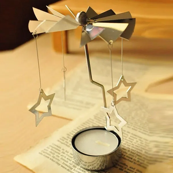 Free shipping Creative Rotate Windmill Candle Holder Angel/Stars/Christmas Tree Rotating Candles Wedding Party Home Decorations 
Free shipping Creative Rotate Windmill Candle Holder Angel/Stars/Christmas Tree Rotating Candles Wedding Party Home Decorations