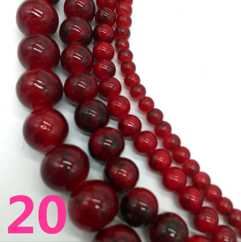 NEW 4 /6 /8 /10 mm Deep red Chic Glass Loose Spacer Charm Beads Pattern DIY Jewelry Making Accessory
NEW 4 /6 /8 /10 mm Deep red Chic Glass Loose Spacer Charm Beads Pattern DIY Jewelry Making Accessory