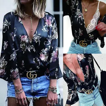 Hot Sell Fashion Individual Women V-Neck Tops Loose Longsleeve T-Shirt Casual Chiffon Summer Shirts
Hot Sell Fashion Individual Women V-Neck Tops Loose Longsleeve T-Shirt Casual Chiffon Summer Shirts