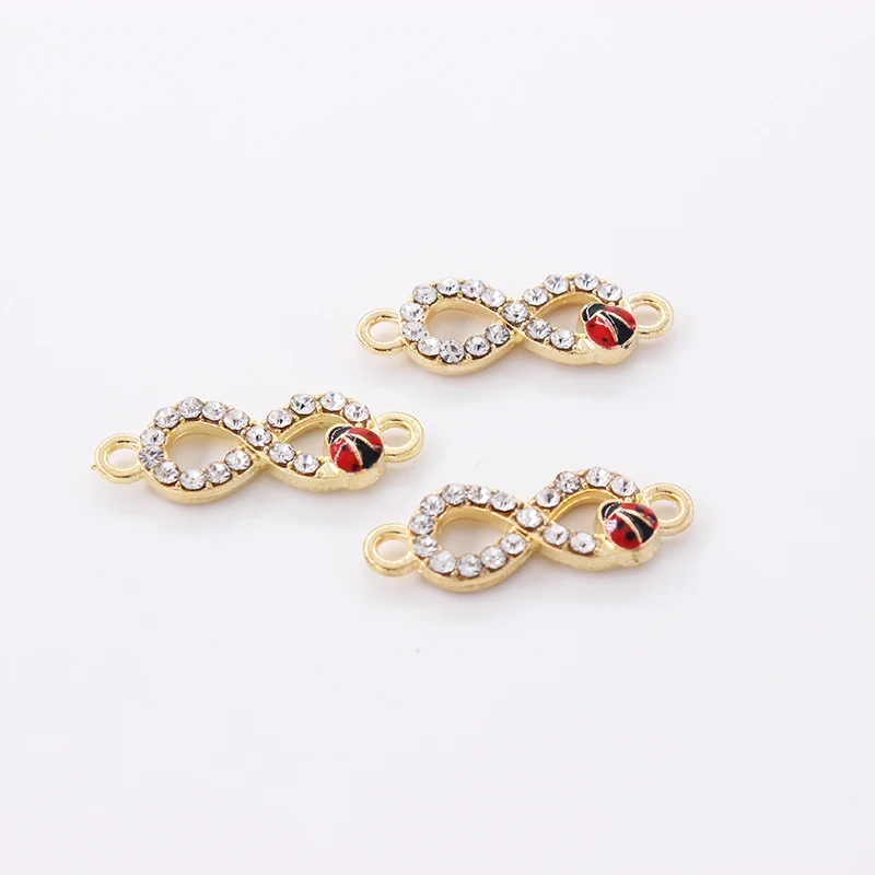 10PCS Enamel Ladybug Crystal Infinity Connectors for Jewelry Making Bracelet Accessories DIY Craft 23x8mm
10PCS Enamel Ladybug Crystal Infinity Connectors for Jewelry Making Bracelet Accessories DIY Craft 23x8mm