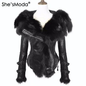 She'sModa Natural Winter Real Fox Fur Fleece Slim Women's Zipper Hoodie Motorcycle Coat Jacket Plus Size
She'sModa Natural Winter Real Fox Fur Fleece Slim Women's Zipper Hoodie Motorcycle Coat Jacket Plus Size