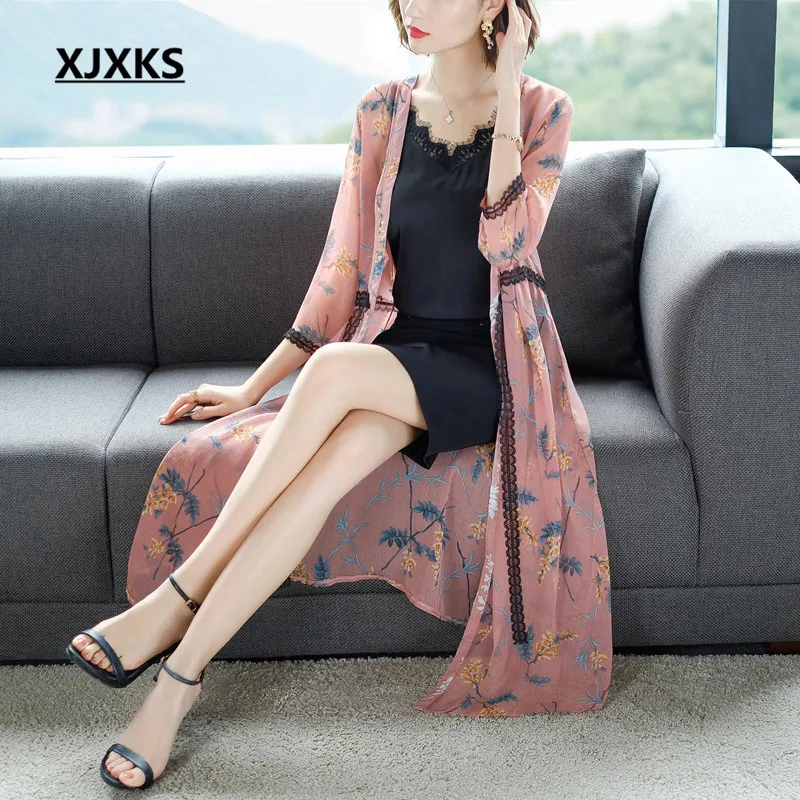 XJXKS Womens Tops And Blouses Thin 2019 Summer New Transparent Printing Young Women Sun Protection Clothing Chiffon Blouse Women
XJXKS Womens Tops And Blouses Thin 2019 Summer New Transparent Printing Young Women Sun Protection Clothing Chiffon Blouse Women