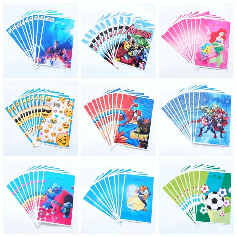 20pcs Cartoon Super Hero Spiderman Princess Gift bags kids Baby Birthday Party child Candy Dessert wedding Decoration Loot Bag
20pcs Cartoon Super Hero Spiderman Princess Gift bags kids Baby Birthday Party child Candy Dessert wedding Decoration Loot Bag