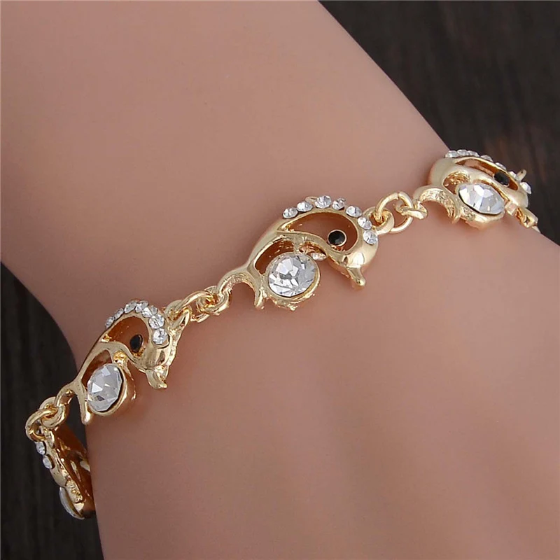 MISANANRYNE Hot Gold Color Austrian Crystal Speical Cute Animal Dolphin Chain Bracelet Womens Jewelry
MISANANRYNE Hot Gold Color Austrian Crystal Speical Cute Animal Dolphin Chain Bracelet Womens Jewelry