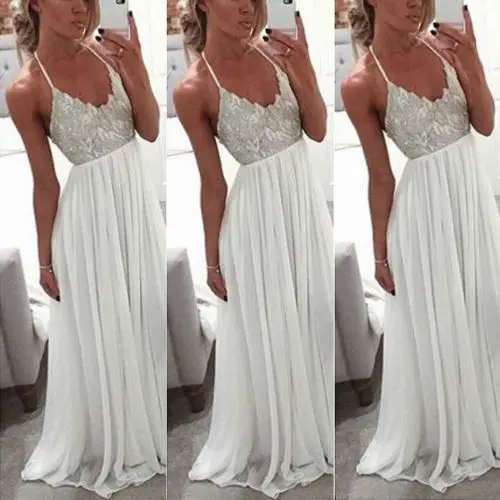 Women Lady Formal Wedding Bridesmaid Long Party Ball Prom Gown Dress Halter Sleeveless V Neck Backless Maxi Dress
Women Lady Formal Wedding Bridesmaid Long Party Ball Prom Gown Dress Halter Sleeveless V Neck Backless Maxi Dress