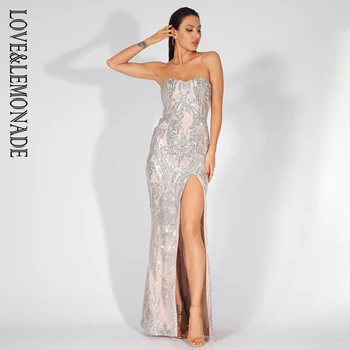 LOVE&LEMONADE Sexy Strapless Cut Out Geometric Pattern Sequins Bodycon Long Dress LM81342-2 SILVER
LOVE&LEMONADE Sexy Strapless Cut Out Geometric Pattern Sequins Bodycon Long Dress LM81342-2 SILVER