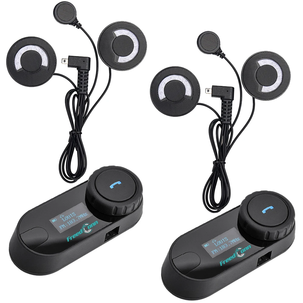 FreedConn Brand,LCD Screen! With FM Radio! 2 pcs BT Interphone Bluetooth Motorcycle Helmet Headset Intercom with Soft Headphone
FreedConn Brand,LCD Screen! With FM Radio! 2 pcs BT Interphone Bluetooth Motorcycle Helmet Headset Intercom with Soft Headphone