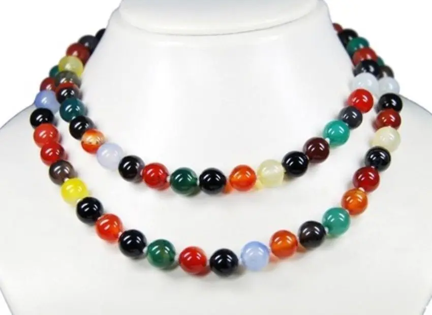 FREE SHIPPING>>>@@ New fashion 10mm natural multicolor agate necklace 36 " WW
FREE SHIPPING>>>@@ New fashion 10mm natural multicolor agate necklace 36 " WW