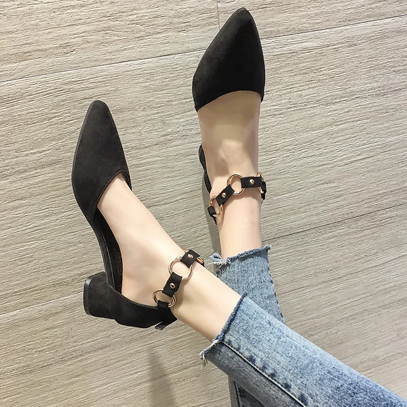 Single shoes female 2019 spring wild student net red shallow mouth pointed thick with a word buckle retro peas shoes tide
Single shoes female 2019 spring wild student net red shallow mouth pointed thick with a word buckle retro peas shoes tide