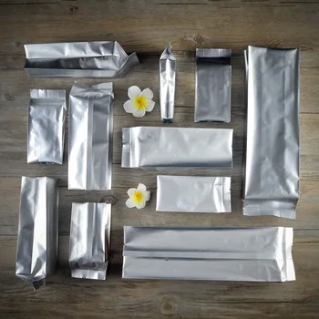 100pcs Pure aluminum foil organ bag food tea candy coffee packing bags silver large small open top pouch package
100pcs Pure aluminum foil organ bag food tea candy coffee packing bags silver large small open top pouch package