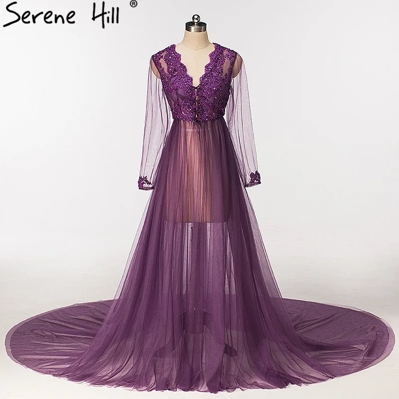 Sexy Long Sleeve Photography Evening Dresses 2019 Real Picture Purple V-neck Beaded Lace Formal Dress Party BHA2146
Sexy Long Sleeve Photography Evening Dresses 2019 Real Picture Purple V-neck Beaded Lace Formal Dress Party BHA2146