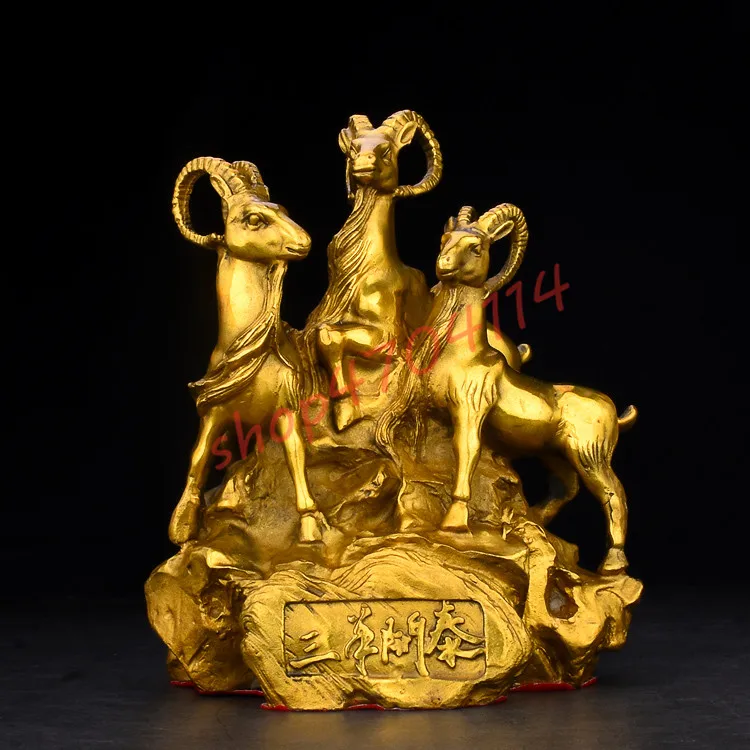 Pure copper, Sanyang Kaitai, sheep ornaments, exquisite crafts, ornaments collection
Pure copper, Sanyang Kaitai, sheep ornaments, exquisite crafts, ornaments collection