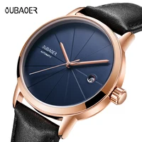 Men's watches OUBAOER automatic mechanical watch leather clock casual business watch top brand sports watch relogio masculino image
