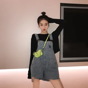 O-neck Black Loose T-shirts Women Hole Jumpsuit Wide Leg Pants Pocket Two Piece Set Preppy Style 2 Set Woman Overalls Tops 2019 
O-neck Black Loose T-shirts Women Hole Jumpsuit Wide Leg Pants Pocket Two Piece Set Preppy Style 2 Set Woman Overalls Tops 2019