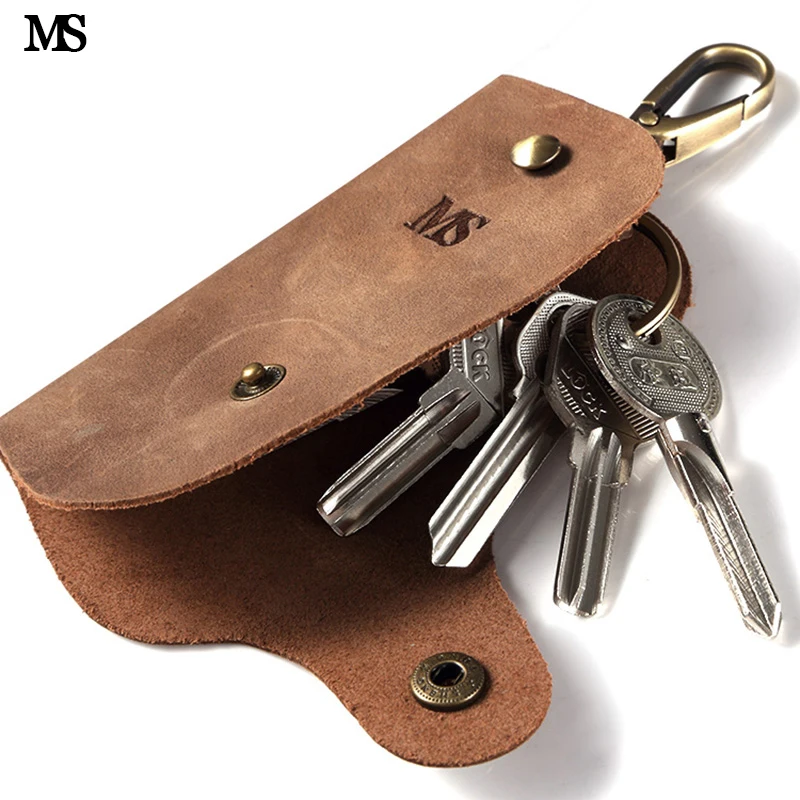 MS Trend Men Vintage Crazy Horse Genuine Leather Car Key Case Chains Holder Buckle Closure Fashion Key Rings Brown Y200
MS Trend Men Vintage Crazy Horse Genuine Leather Car Key Case Chains Holder Buckle Closure Fashion Key Rings Brown Y200