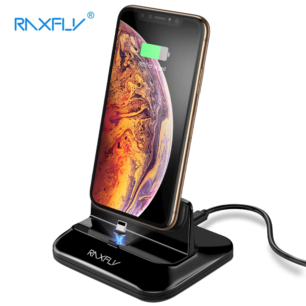 RAXFLY Magnetic Charger Holder For Samsung Huawei Phone Charging Holder Stand For iPhone XS Type C Micro USB 8Pin Desktop Charge
RAXFLY Magnetic Charger Holder For Samsung Huawei Phone Charging Holder Stand For iPhone XS Type C Micro USB 8Pin Desktop Charge