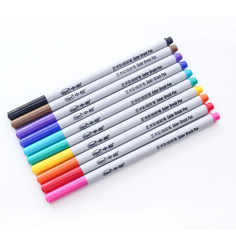 10 pcs Soft touch 10 color drawing pens Watercolor brush pens Kawaii drawing painting liners Stationery School supplies FB576
10 pcs Soft touch 10 color drawing pens Watercolor brush pens Kawaii drawing painting liners Stationery School supplies FB576