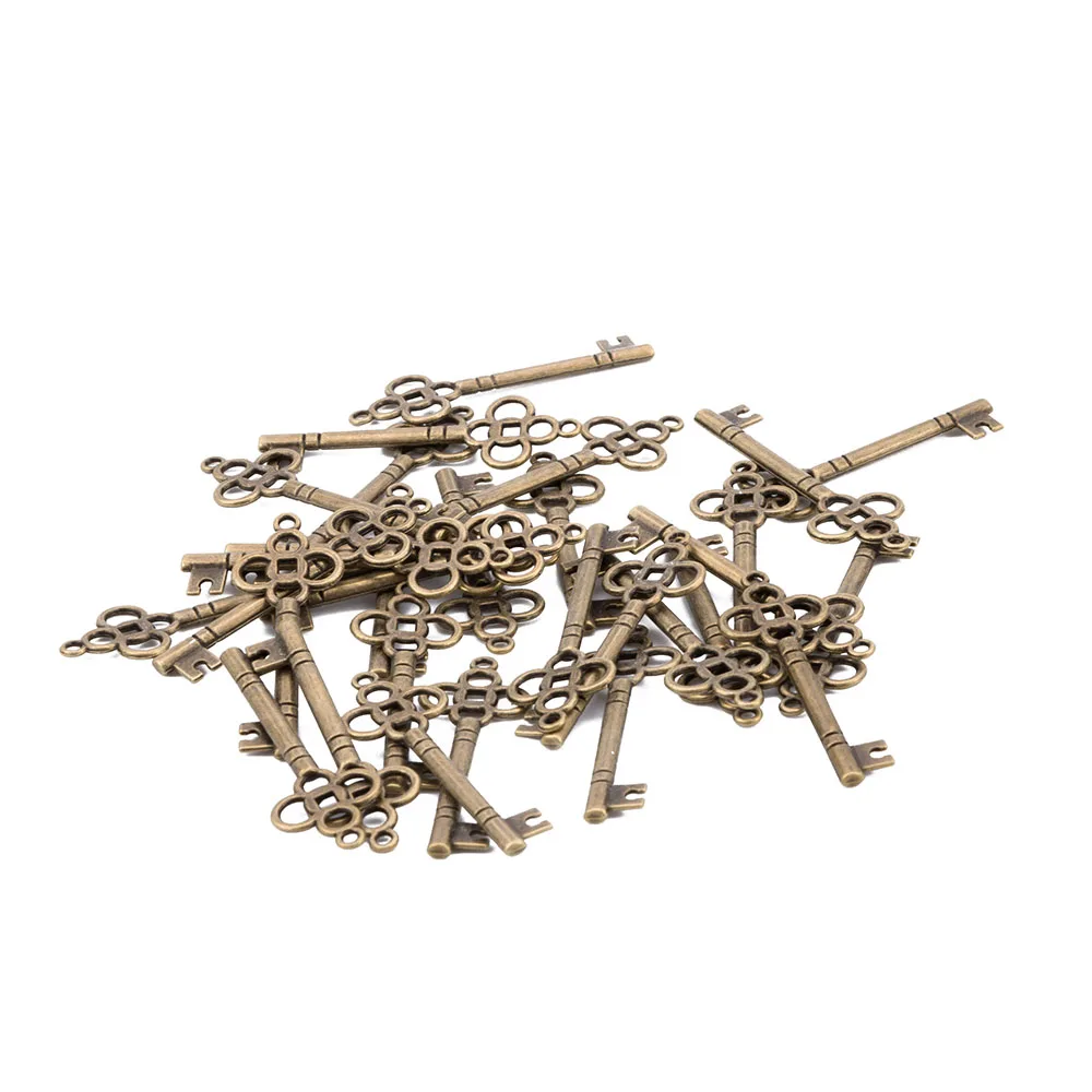 30 pcs Retro Antique Bronze Color Key Shape Finding Pendant Hand Made Necklace DIY Jewelry Making Jewelry Components
30 pcs Retro Antique Bronze Color Key Shape Finding Pendant Hand Made Necklace DIY Jewelry Making Jewelry Components