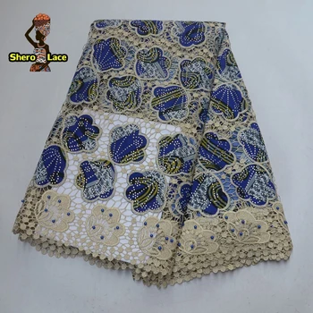 Latest nigerian lace fabric 2019 high quality french guipure cord lace fabric with stones and beads for wedding dress
Latest nigerian lace fabric 2019 high quality french guipure cord lace fabric with stones and beads for wedding dress