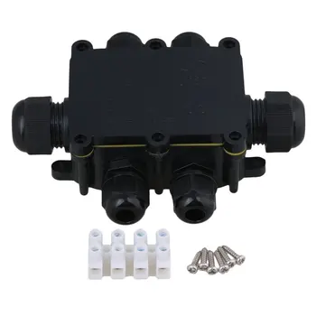 Black Cable Wire Junction Box UV Sunproof Waterproof IP68 450V 24A 6 Way 2 In 4 Out with Terminal
Black Cable Wire Junction Box UV Sunproof Waterproof IP68 450V 24A 6 Way 2 In 4 Out with Terminal