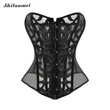Plus Size Black Corset Women Lace Up Waist Trainer Steampunk Corset Gothic Hollow Out Meshwaist Corselet Bustier Corses Kapcet
Plus Size Black Corset Women Lace Up Waist Trainer Steampunk Corset Gothic Hollow Out Meshwaist Corselet Bustier Corses Kapcet