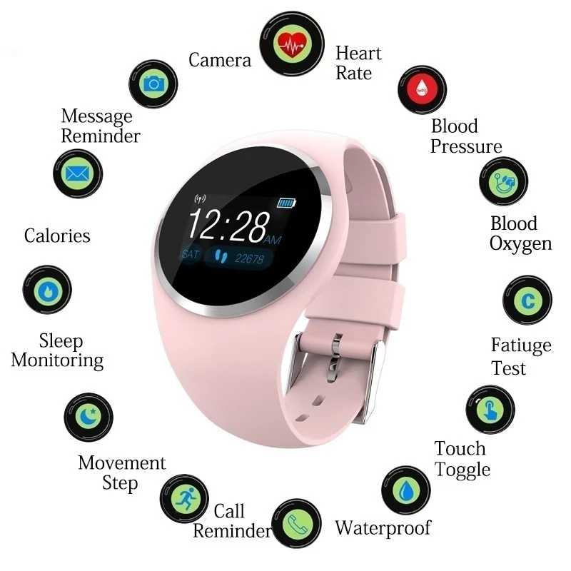 Fashion Q1 Smart Watch Heart Rate Blood Pressure Monitoring Sleep Monitor IP67 Fitness Tracker Men Women Smart Bracelet Gift
Fashion Q1 Smart Watch Heart Rate Blood Pressure Monitoring Sleep Monitor IP67 Fitness Tracker Men Women Smart Bracelet Gift