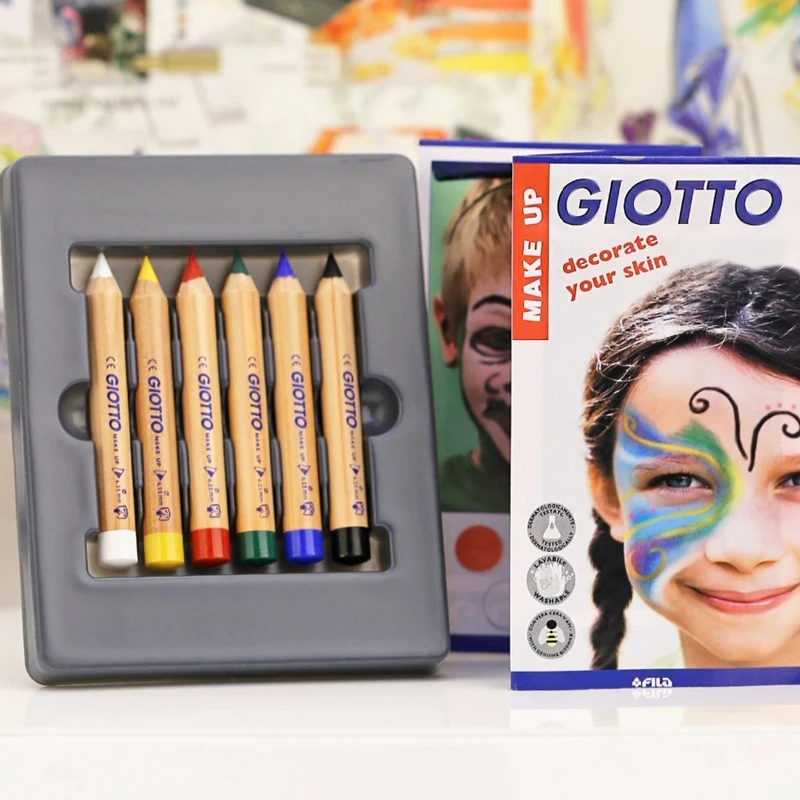 Italy Giotto 6 Color Natural Children Face Body Mark Up Pastel Pencil Party Makeup Painting Crayon School Kid Drawing Pencils
Italy Giotto 6 Color Natural Children Face Body Mark Up Pastel Pencil Party Makeup Painting Crayon School Kid Drawing Pencils