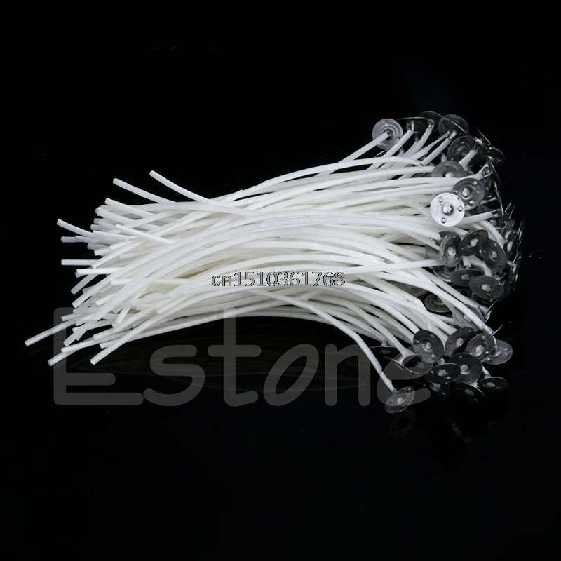 12cm 100Pcs Candle Wicks Cotton Core Pre Waxed With Sustainers For Making Candle #Y05# #C05#
12cm 100Pcs Candle Wicks Cotton Core Pre Waxed With Sustainers For Making Candle #Y05# #C05#