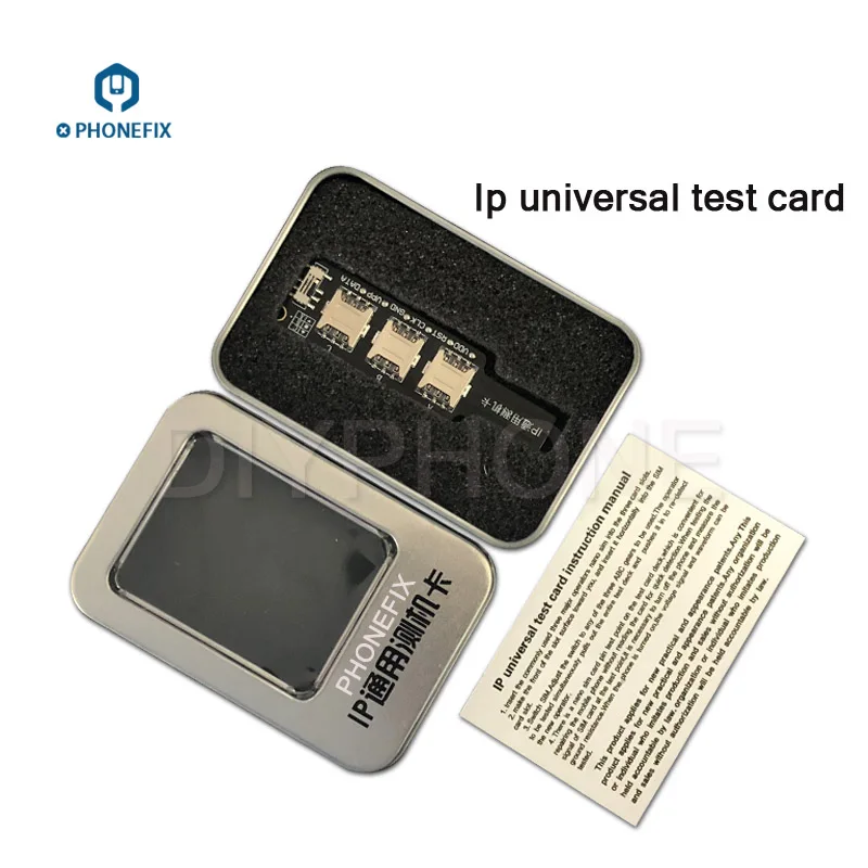 PHONEFIX 3 in 1 IP Universal Phone Signal Test Card Slot Mobile Unicom Telecom SIM Card Test Adapter for Diagnosing Card Signal
PHONEFIX 3 in 1 IP Universal Phone Signal Test Card Slot Mobile Unicom Telecom SIM Card Test Adapter for Diagnosing Card Signal