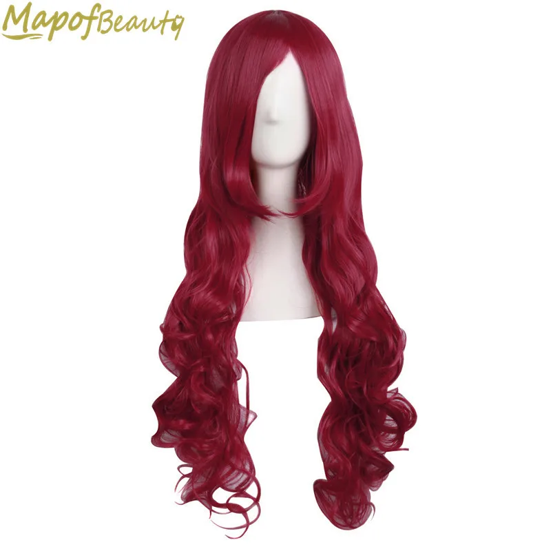 32 Inches Long Wavy Dark Red Color Cosplay Wig Women Ladies Heat Resistant Synthetic hair Halloween Fake Hairpiece MapofBeauty
32 Inches Long Wavy Dark Red Color Cosplay Wig Women Ladies Heat Resistant Synthetic hair Halloween Fake Hairpiece MapofBeauty