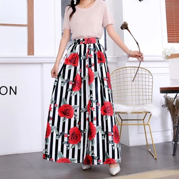 Floral Summer Skirts Womens 2019 Fashion Vintage Femme High Waist Casual Long Maxi Elastic Skirt with Pockets Swing
Floral Summer Skirts Womens 2019 Fashion Vintage Femme High Waist Casual Long Maxi Elastic Skirt with Pockets Swing