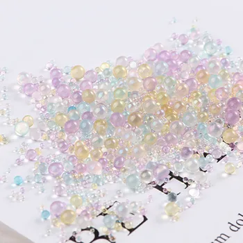 

10g/Pack Mini Bubble ball beads 0.4-3mm mixed tiny beads for glass globe silicon mold filler charms DIY Nail Craft Home Decor