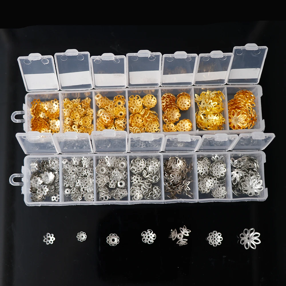 38g New 1Box/Set Sliver Gold DIY Flower Clasp Closed Jump Ring Chain Hook Crimp End Caps Box Sets Diy Jewelry Accessories
38g New 1Box/Set Sliver Gold DIY Flower Clasp Closed Jump Ring Chain Hook Crimp End Caps Box Sets Diy Jewelry Accessories