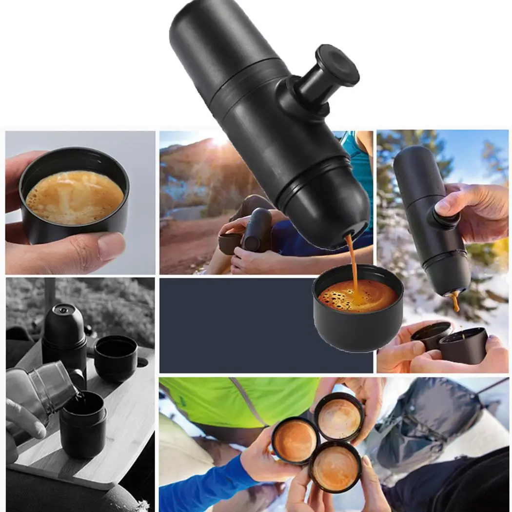 Mini Manual Portable Coffee Maker Espresso Handheld Black Pressing Coffee 8bar 140ml Machine
Mini Manual Portable Coffee Maker Espresso Handheld Black Pressing Coffee 8bar 140ml Machine