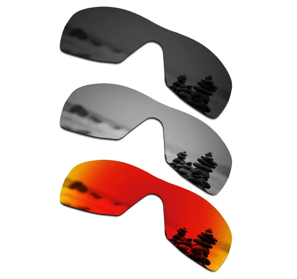 SmartVLT 3 Pieces Polarized Sunglasses Replacement Lenses for Oakley Dart Stealth Black and Silver Titanium and Fire Red
SmartVLT 3 Pieces Polarized Sunglasses Replacement Lenses for Oakley Dart Stealth Black and Silver Titanium and Fire Red