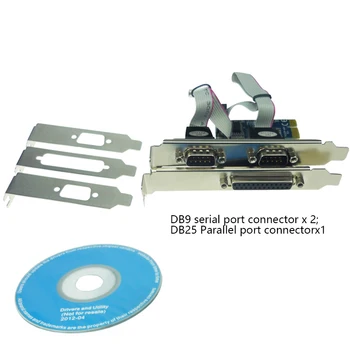 2 Port RS232 RS-232 Serial Port COM & DB25 Printer Parallel Port LPT to PCI-E PCI Express Card Adapter Converter
2 Port RS232 RS-232 Serial Port COM & DB25 Printer Parallel Port LPT to PCI-E PCI Express Card Adapter Converter