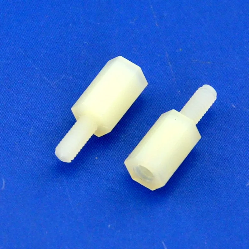(100 pcs/lot ) 8mm/0.32" Nylon M2.5 Threaded Hex Male-Female Standoff Spacer, Hexagonal.
(100 pcs/lot ) 8mm/0.32" Nylon M2.5 Threaded Hex Male-Female Standoff Spacer, Hexagonal.