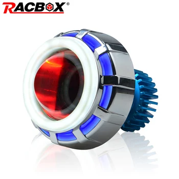 RACBOX 2.5 Inch LED Projector Lens Hi Low Headlamp 6000K White with Blue Double Angel Eye Red Demon Eye for Motorcycle Headlight
RACBOX 2.5 Inch LED Projector Lens Hi Low Headlamp 6000K White with Blue Double Angel Eye Red Demon Eye for Motorcycle Headlight
