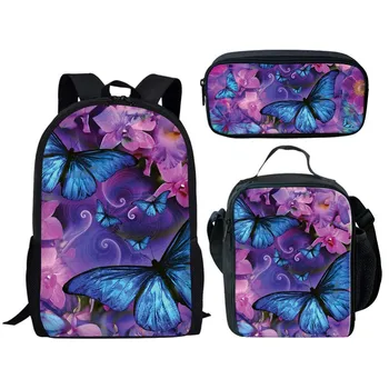 THINK Butterfly Printing Children School Backpacks Casual Book Bag 3 PCS/SET Fashion Shoulder Bags for Teenage Girls Bookbags
THINK Butterfly Printing Children School Backpacks Casual Book Bag 3 PCS/SET Fashion Shoulder Bags for Teenage Girls Bookbags