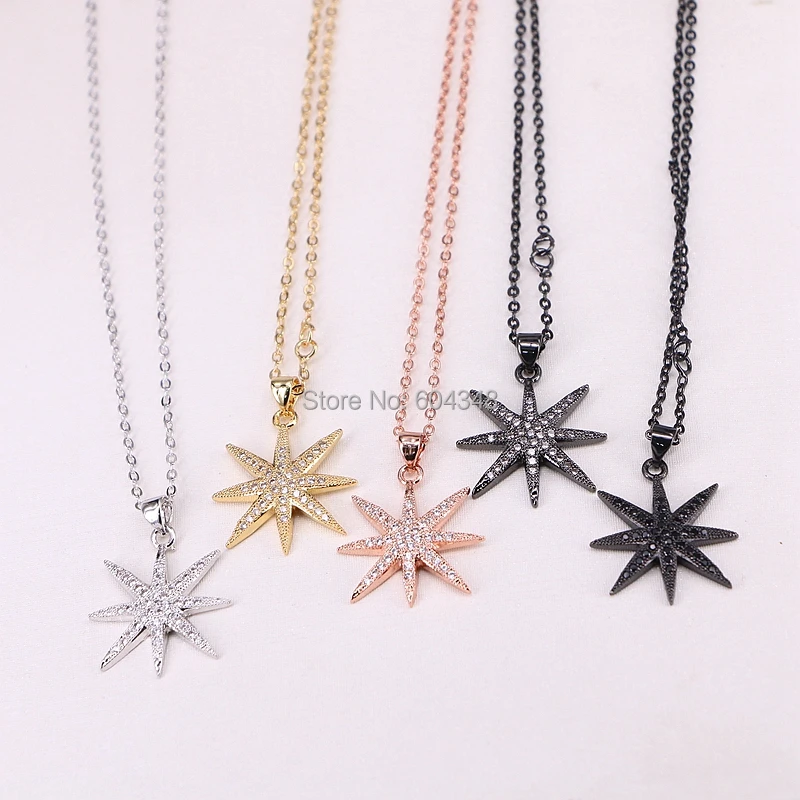 10 Strands Zyunz Micro pave star pendant white / black cz paved mix color fashion pendant necklace jewelry
10 Strands Zyunz Micro pave star pendant white / black cz paved mix color fashion pendant necklace jewelry