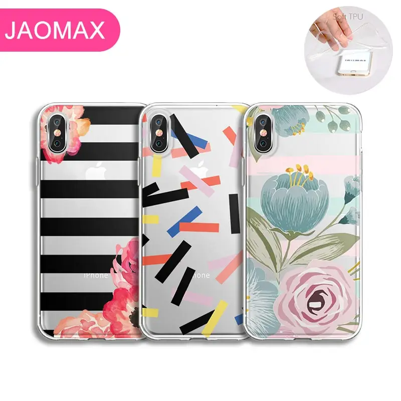 Jaomax мягкий силиконовый милый чехол для телефона с цветком Конфетти Для iPhone 11 7 8 Plus