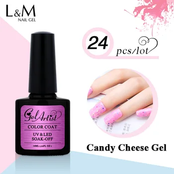 24 Pcs Free Shipment Gelartist Brand Candy Cheese Gel Fashion Color 30 Days Long Lasting DIY Nail Art 
24 Pcs Free Shipment Gelartist Brand Candy Cheese Gel Fashion Color 30 Days Long Lasting DIY Nail Art
