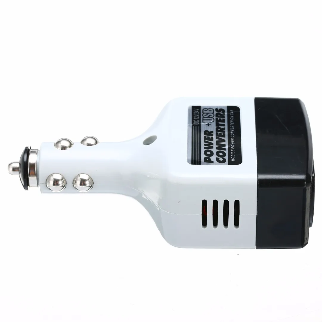 1pcs USB Power Socket Inverter DC 12V/24V to AC 220V Car Charge Power Converter Adapter Charger USB 12V Inverter Universal