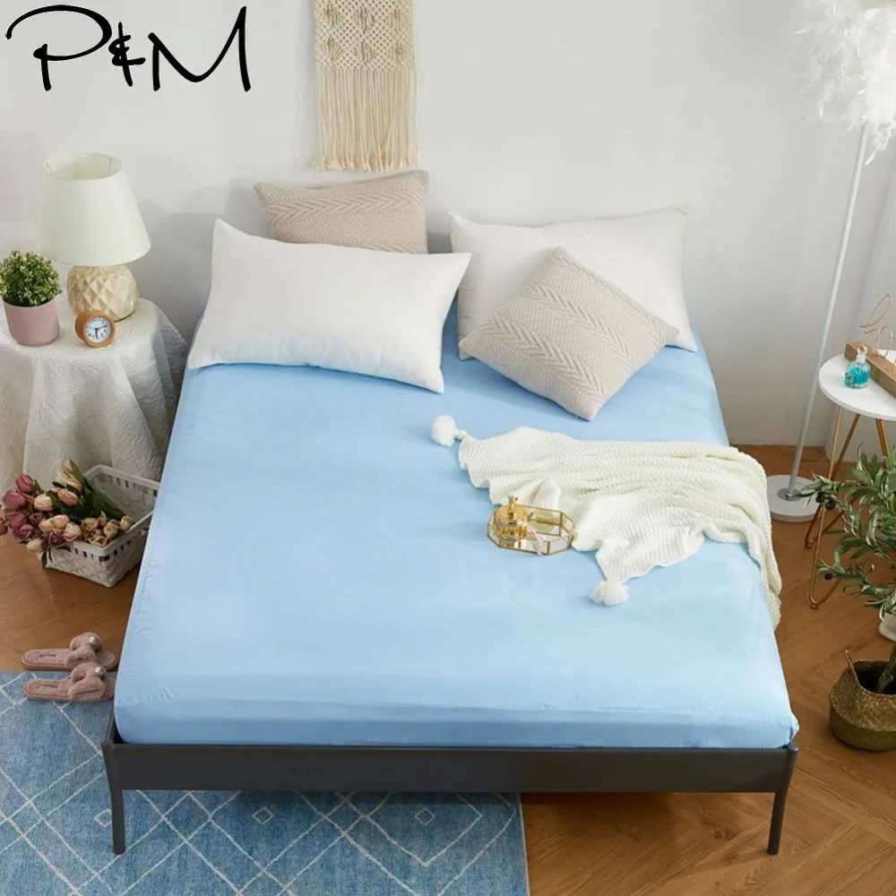 2019 Simple Solid Blue Water-proof Fitted Sheet(With Elastic Band) Bed Mattress Protective Cover Polyester Bed Sheet
2019 Simple Solid Blue Water-proof Fitted Sheet(With Elastic Band) Bed Mattress Protective Cover Polyester Bed Sheet
