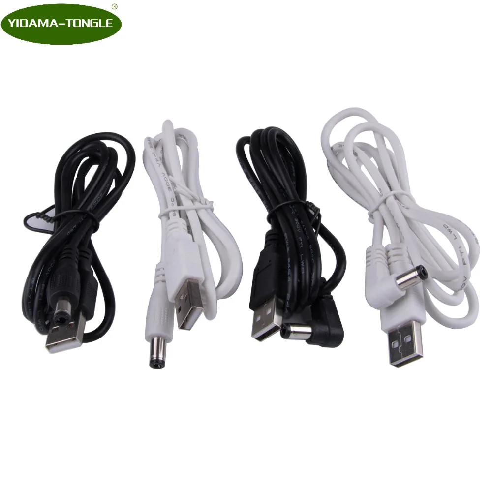 Free Shipping USB to DC 5.5*2.5mm 5.5/2.5mm Barrel Power Jack Adapter Plug Charge Cable 24AWG Wires 3.2ft/1.0m Black White Angle
Free Shipping USB to DC 5.5*2.5mm 5.5/2.5mm Barrel Power Jack Adapter Plug Charge Cable 24AWG Wires 3.2ft/1.0m Black White Angle